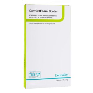 ComfortFoam™ Border Silicone Adhesive with Border Silicone Foam Dressing