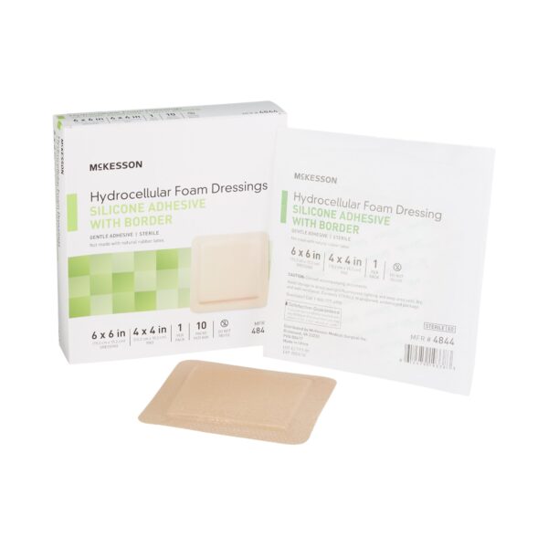 McKesson Silicone Adhesive with Border Silicone Foam Dressing