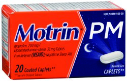 Motrin® PM Ibuprofen / Diphenhydramine Night Time Pain Relief