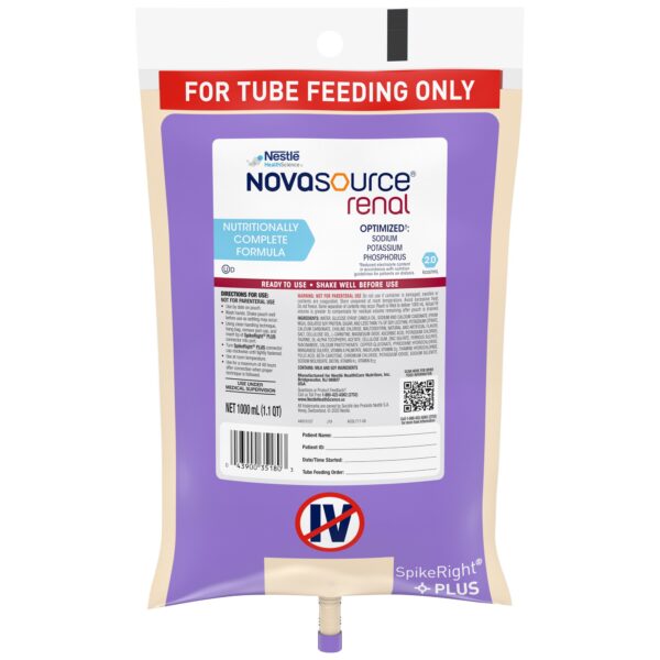 Novasource® Renal Ready to Hang Tube Feeding Formula