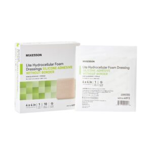 McKesson Lite Silicone Gel Adhesive without Border Thin Silicone Foam Dressing