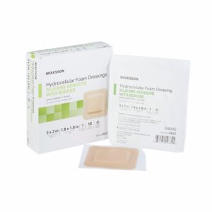 McKesson Silicone Adhesive with Border Silicone Foam Dressing