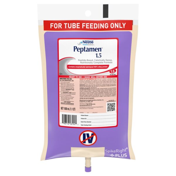 Peptamen® 1.5 Ready to Hang Tube Feeding Formula