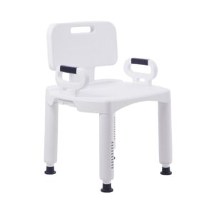 McKesson Removable Arm Rail Plastic Removable Back Bath Bench