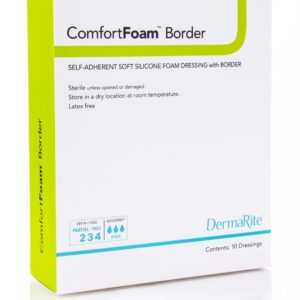 ComfortFoam™ Border Silicone Adhesive with Border Silicone Foam Dressing