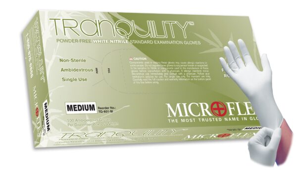 Soft White Nitrile Exam Glove