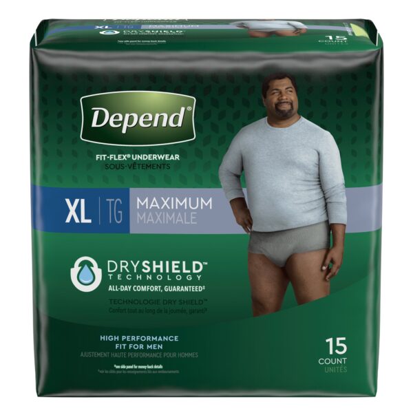 Depend FIT-FLEX Absorbent Underwear for Men