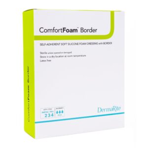 ComfortFoam™ Border Silicone Adhesive with Border Silicone Foam Dressing