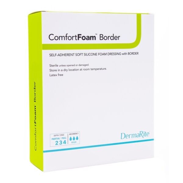 ComfortFoam™ Border Silicone Adhesive with Border Silicone Foam Dressing