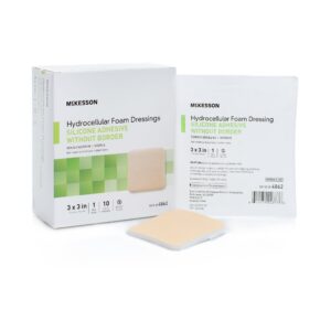 McKesson Silicone Gel Adhesive without Border Silicone Foam Dressing