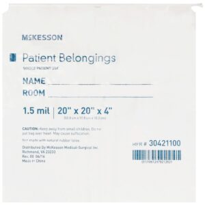 McKesson Patient Belongings Bag