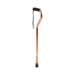 McKesson Offset Cane Aluminum Bronze 30 – 39 Inch Height