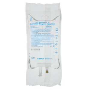 L7511 Dextrose 5%/Lactated Ringers 500mL Excel IV Container IV Solution 24 EA/CA