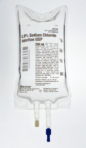 2B1322Q Baxter 250mL Sodium Chloride 0.9% 36 cases