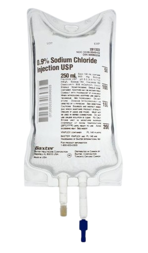 2B1322Q Baxter 250mL Sodium Chloride 0.9% 36 cases