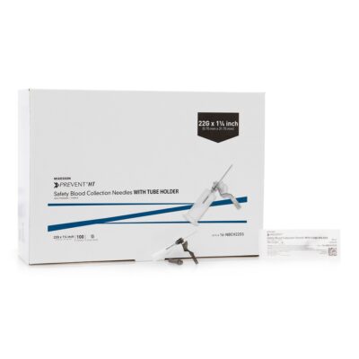 HT Blood Collection Needle with Holder 22 Gauge 1-1/4 Inch Needle Length Safety Needle Without Tubing Sterile