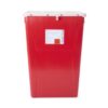Sharps Container Red Base 24-3/5 H X 17-3/10 W X 13 L Inch Vertical Entry 18 Gallon Each 1