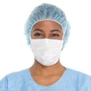 Surgical Mask FluidShield ASTM Level 2 Tie Closure One Size Fits Most Box of 50