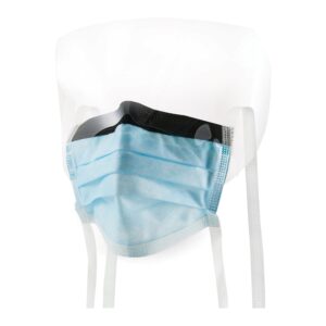 Surgical Mask with Eye Shield Anti-fog ASTM Level 3 Tie Closure One Size Fits Most Box of 25