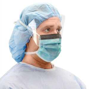 Surgical Mask Cardinal Health Anti-fog Foam ASTM Level 3 Tie Closure One Size Fits Most Box of 50