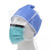 Surgical Mask with Eye Shield Cardinal Health Anti-fog Foam ASTM Level 3 Tie Closure One Size Fits Most Box of 25
