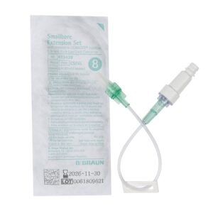 IV Extension Set Needle-Free Port Small Bore 8 Inch Tubing Without Filter Each 1