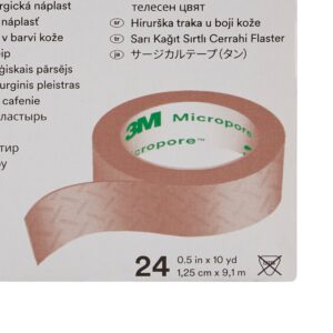 Medical Tape Micropore Tan 1/2 Inch X 10 Yard Paper NonSterile  Box of 24