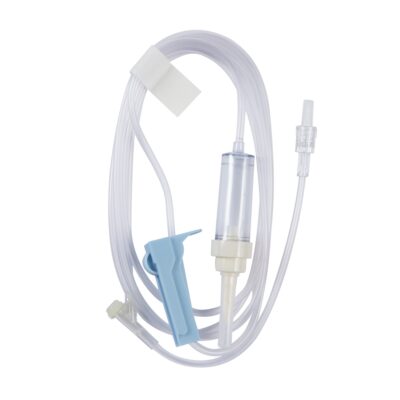Primary IV Administration Set AMSafe® Gravity 1 Port 10 Drops / mL Drip Rate Without Filter 83 Inch Tubing Solution Without Flow Regulator Box of 50