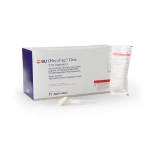 Skin Prep Solution ChloraPrep Clear 3 mL Foam Applicator 2% / 70% Strength CHG (Chlorhexidine Gluconate) / Isopropyl Alcohol Sterile