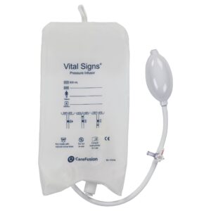 Pressure Infusion Bag Infusable 500 mL Without Port Piston Gauge / Stopcock Valve Each 1