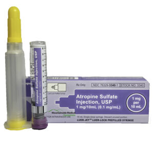 Atropine Sulfate Injection 0.1mg/mL Prefilled Syringe 10mL Box of 10